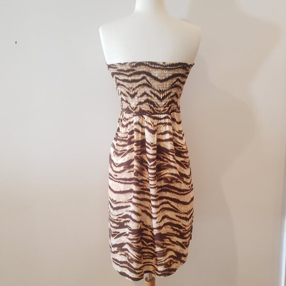 3/$21 Animal Print Strapless Lightweight Dress - Picture 5 of 8